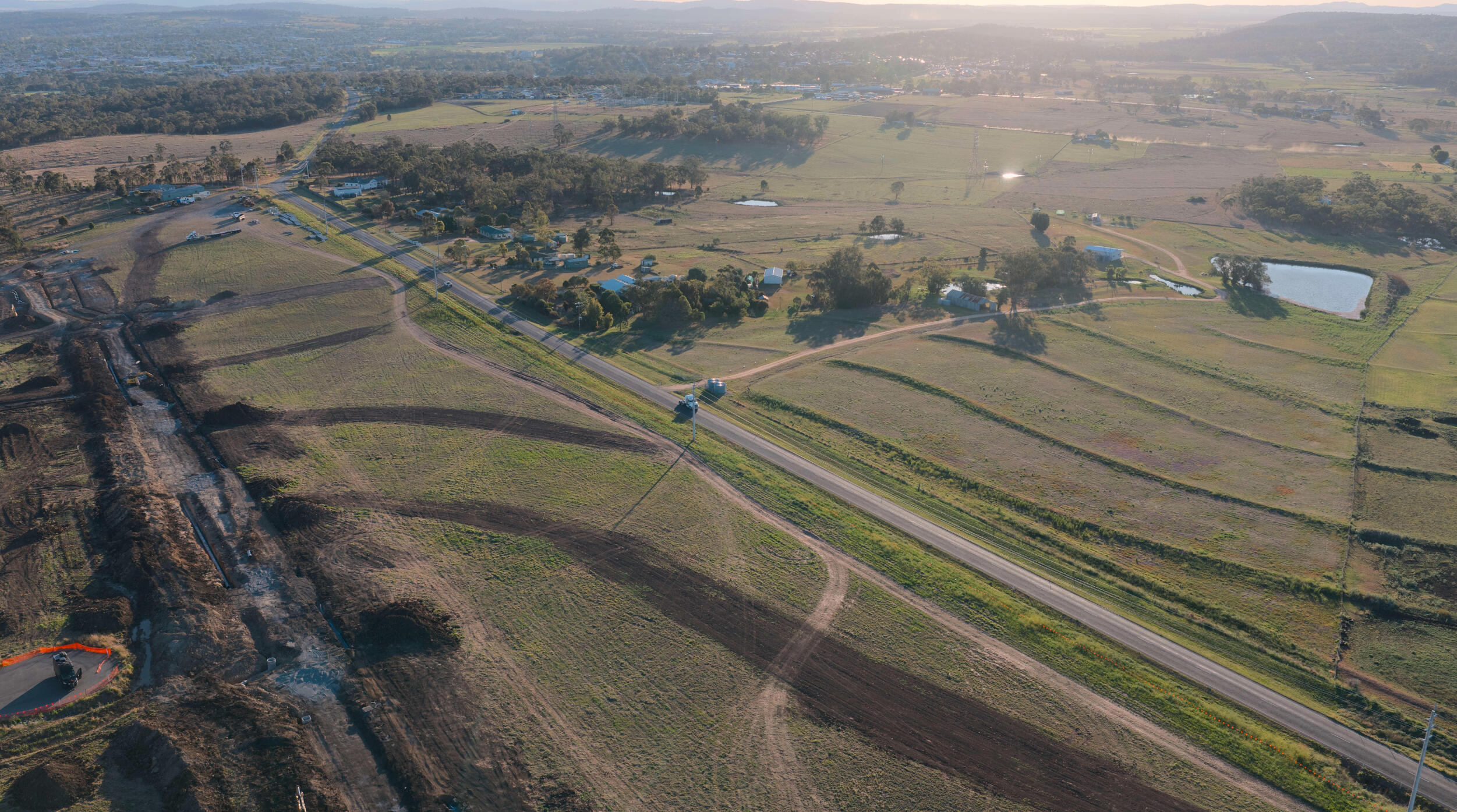 Looking straight down on the site. October. 2025